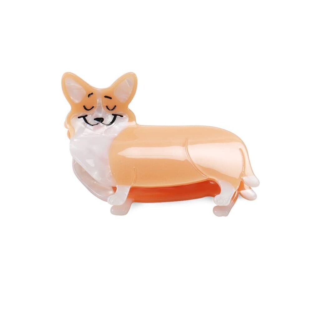 Corgi Dog Hair Clips Small Claw Acetate For Girls Women Stylish Gift